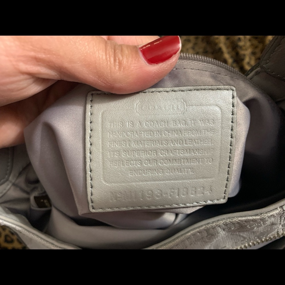 Kindly used Coach gray bag one minor flaw - Picture 7 of 16